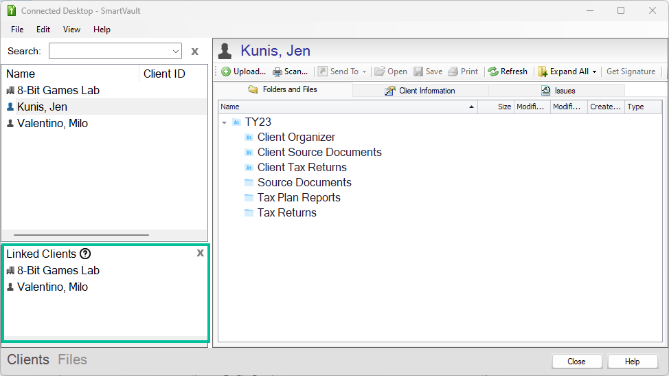 CD - Linked Clients pane.png