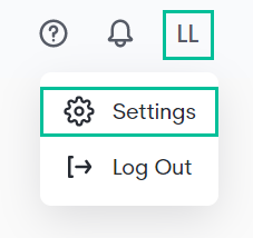 Example settings menu. See information above